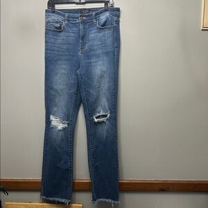 Judy Blue Straight Fit High Rise Distressed Jeans SZ 30